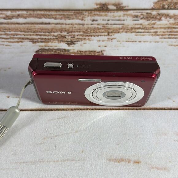 Sony Cyber-shot DSC-W180 10.1MP 3x Zoom Digital Camera Red Works - Picture 3 of 9